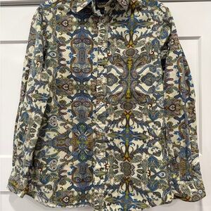 Cremieux Premium Denim Multicolor Paisley Button-Down Shirt